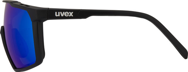 uvex Lunettes de Sport mtn perform S - black mat/mirror blue