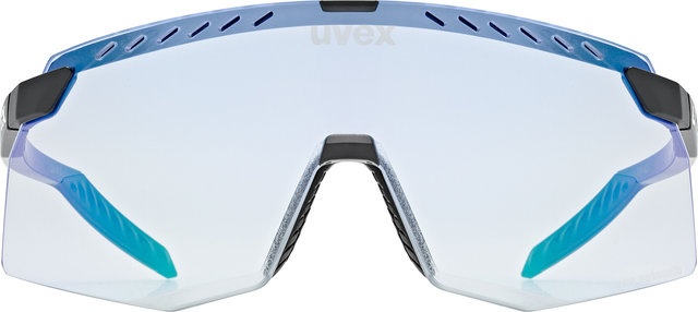 uvex pace stage V sports glasses - black matte/mirror blue