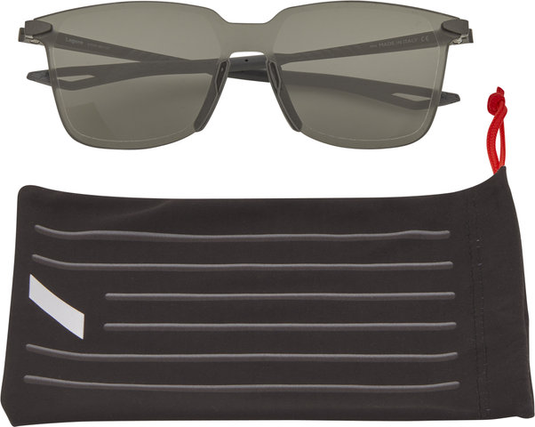 100% Legere Square Smoke Sunglasses - polished black/smoke