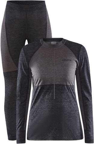 Craft Core Wool Mix Women's Functional Underwear Set - black-granite/M