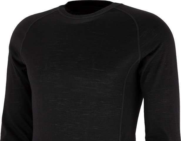 GripGrab Camiseta interior Merino Polyfibre Longsleeve Base Layer - black/M