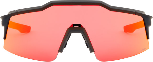 100% Gafas deportivas Speedcraft SL Hiper - soft tact black/hiper red multilayer mirror