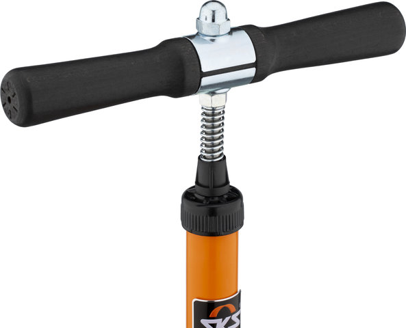 SKS Rennkompressor Floor Pump with Brass Nipple Hose Connection for Presta - orange