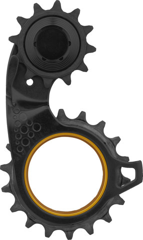 absoluteBLACK Galets de Dérailleur HOLLOWcage Carbon Ceramic Oversized SRAM eTap AXS - gold/12 dents (galet guide), 18 dents (galet tendeur)