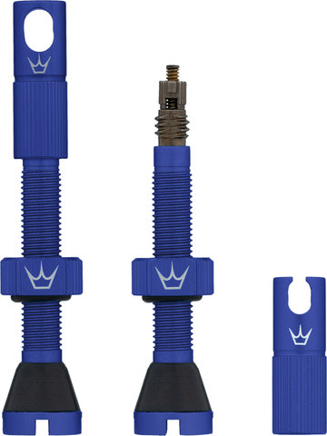 Peatys Chris King Edition MK2 Tubeless Valve 2-Pack Set - navy/Presta 42 mm