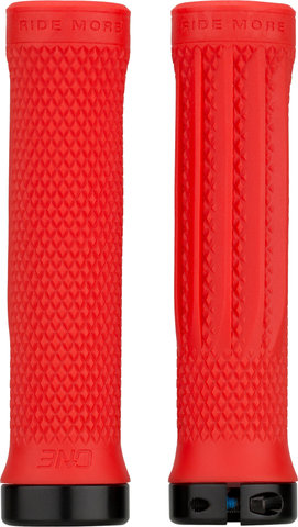 OneUp Components Poignées de guidon Lock-On - red/136 mm