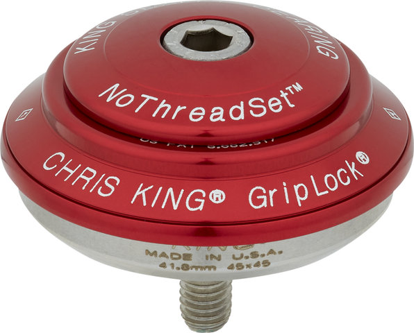 Chris King DropSet 2 IS42/28,6 - IS52/40 GripLock Steuersatz - red/1 1/8" - 1,5" tapered/IS42/28,6 - IS52/40