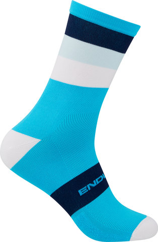 Endura Chaussettes Rayées Bandwidth - hi-viz blue/42,5-47