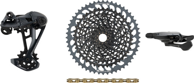 SRAM GX Eagle 1x12-fach Upgrade-Kit mit Kassette - black - XX1 gold/SRAM XD/14 Zähne/SRAM XD/ohne/10-52/ohne/ohne