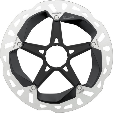 Shimano RT-MT900 Center Lock Brake Rotor for XTR w/ External Teeth - silver-black/180 mm