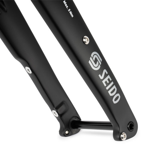 Seido RGT Carbon Fork - black/100 mm/12 mm Thru Axle/1 1/8" - 1,5" tapered/28"