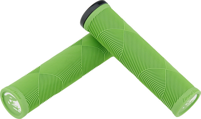 Lizard Skins Strata Lock-On Handlebar Grips - lime green/135 mm