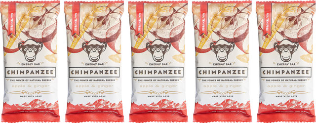 Chimpanzee Barre Energy Bar - 5 pièces - apple & ginger/275 g