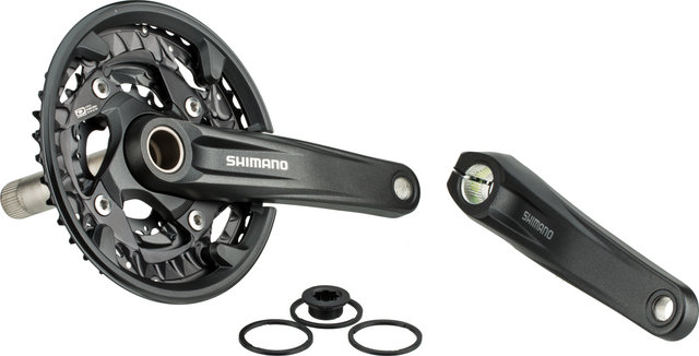 Shimano Juego de bielas FC-MT500-3 con anillo protector de cadena - negro/175,0 mm