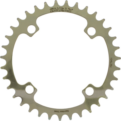 Surly Kettenblatt, 4-Arm, 104 mm Lochkreis - Edelstahl/34 Zähne