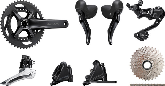 Shimano GRX RX400 2x10 30-46 Groupset - black/Shimano MTB/Braze-on/11-32/Shimano MTB/170,0 mm/without