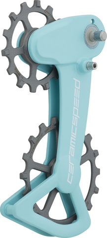 CeramicSpeed OSPW X Cerakote Coated Ltd. Derailleur Pulley Sys. for XT/XTR 12-speed - turquoise-silver/14 teeth (guide pulley), 18 teeth (tension pulley)