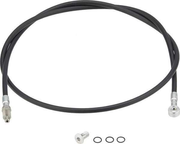 Trickstuff Beta Kevlar Brake Line Kit Banjo / Straight for Maxima / Direttissima - black-silver/900 mm