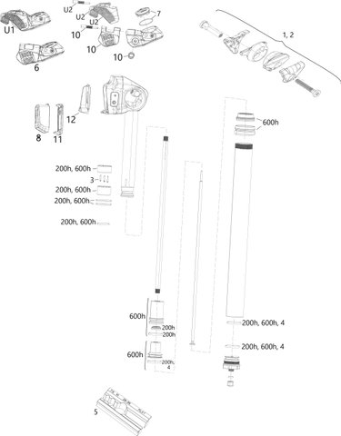 RockShox Pièces Détachées pour Tige de Selle Reverb AXS XPLR (A1 / 2022) - 1