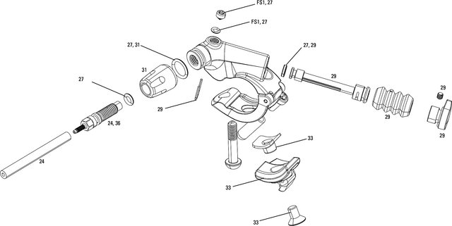 RockShox Pièces pour Reverb Remote (A1 / 2011-2013) - 24a/noir