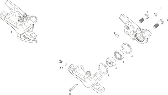 SRAM Level T Brake Caliper Spare Parts - 2