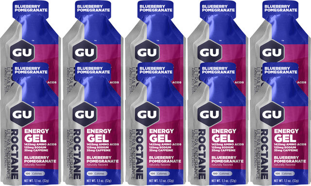 GU Energy Labs Roctane Energy Gel - 10 Pack - blueberry-pomegranate