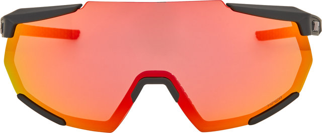100% Racetrap 3.0 Hiper Sportbrille - soft tact black/hiper red multilayer mirror