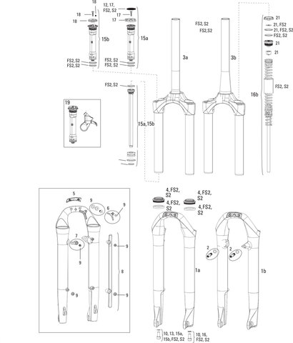 RockShox Pièces Détachées Paragon Silver (A1 / 2015-2016) - 2/universal