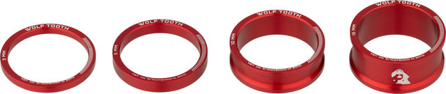 Wolf Tooth Components Precision Headset Steuersatz Spacer Kit - red