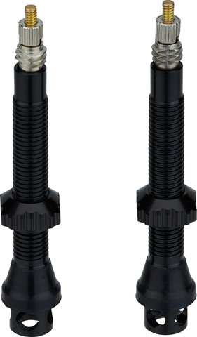 WTB Válvula Tubeless TCS AL Max-Flow - 2 piezas - negro/Válvula Presta (SV)