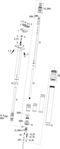 RockShox Pièces Détachées pour Tige de Selle Reverb Stealth (A2 / 2013-2016) - 5/universal