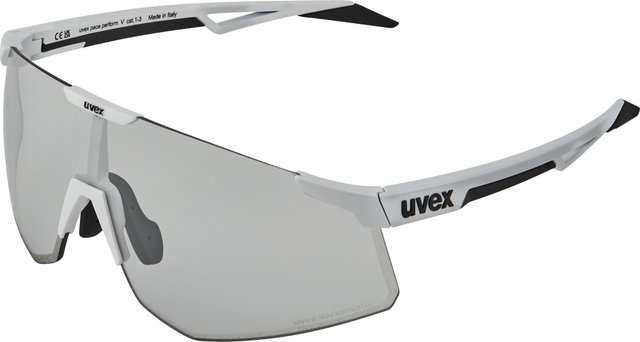 uvex Lunettes de Sport pace perform V - white matt/litemirror silver