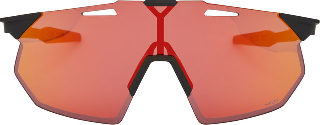 100% Lunettes de Sport Hypercraft SQ Hiper - soft tact black/hiper red multilayer mirror