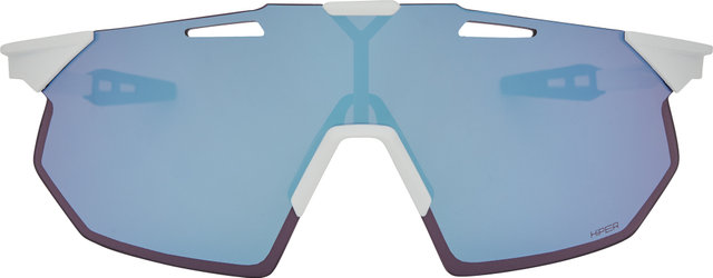 100% Hypercraft SQ Hiper Sportbrille - soft tact white/hiper blue multilayer mirror