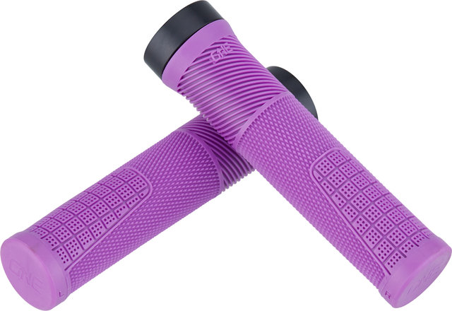 OneUp Components Puños de manillar delgados con bloqueo - purple/138 mm