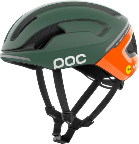 POC Omne Beacon MIPS LED Helm - fluorescent orange avip-epidote green matt/56 - 61 cm