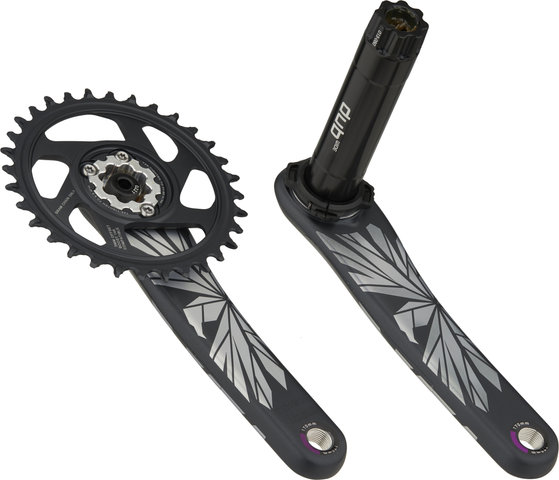 SRAM Set de Pédalier en Carbone X01 Eagle CL55 DUB DM 12 vitesses - lunar-polar/170,0 mm