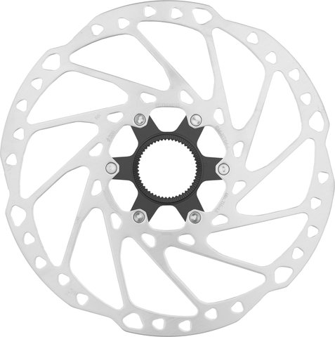 Shimano SM-RT64 Center Lock Brake Rotor for Deore w/ External Teeth - silver-black/203 mm