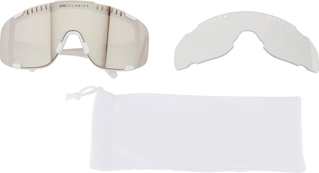 POC Devour Sportbrille Modell 2024 - hydrogen white/clarity trail-partly sunny silver