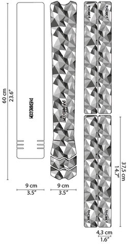 DYEDBRO Set de lámina protectora de cuadros MTB - geometric/universal