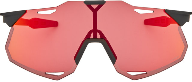 100% Lunettes de Sport Hypercraft XS Hiper - soft tact black/hiper red multilayer mirror
