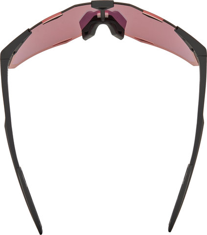 100% Hypercraft XS Hiper Sports Glasses - soft tact black/hiper red multilayer mirror