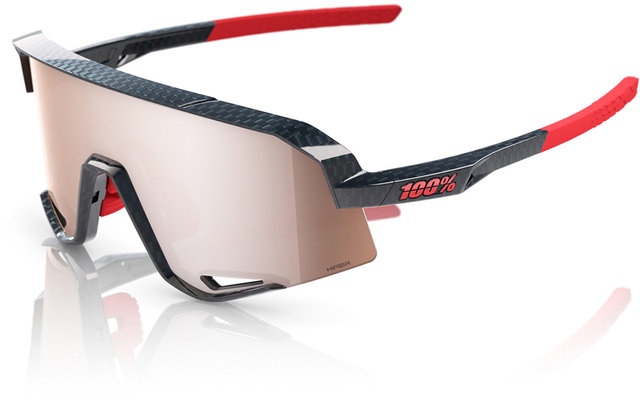 100% Gafas de deporte Slendale Hiper - gloss carbon fiber/hiper crimson-silver