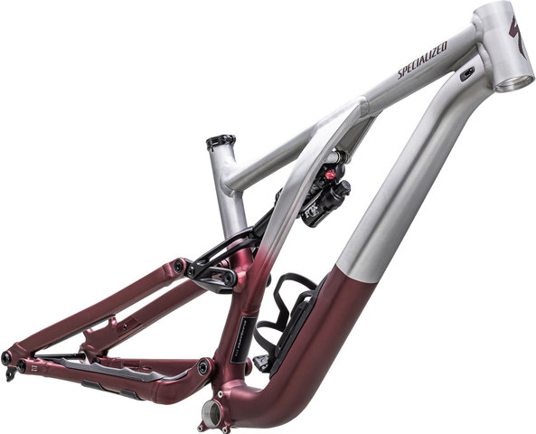 Specialized Stumpjumper EVO Rahmenset - satin brushed aluminium-maroon/S3