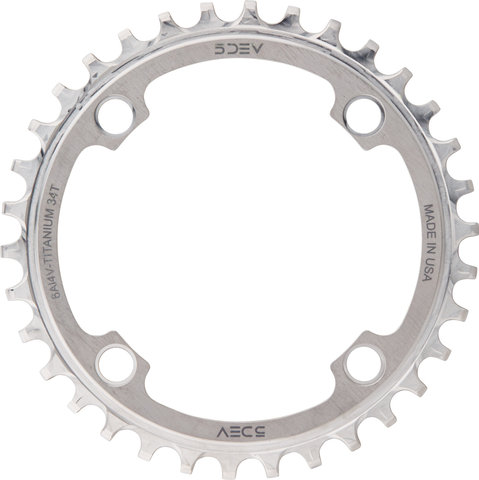 5DEV titanium chainring 104BCD 12-speed - raw/34 tooth