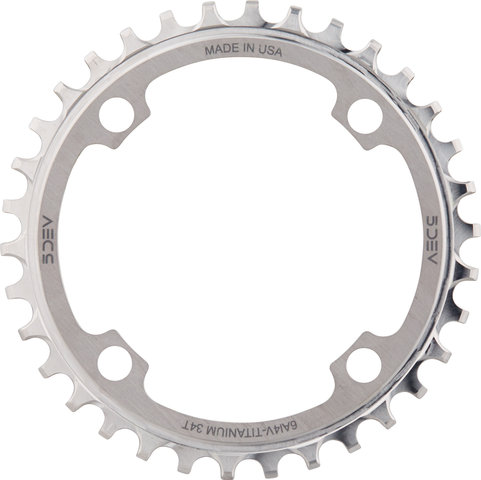 5DEV titanium chainring 104BCD 12-speed - raw/34 tooth