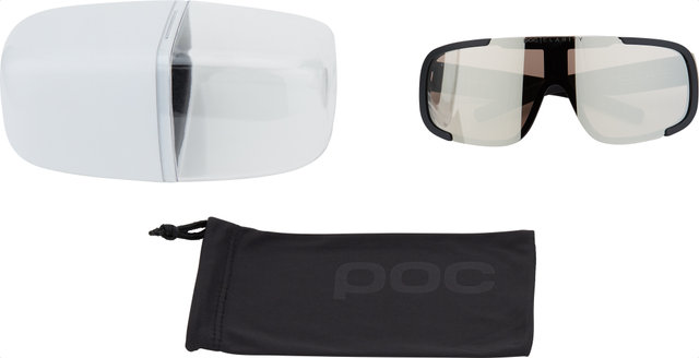 POC Aspire Mid Sportbrille Modell 2024 - uranium black/clarity trail-partly sunny silver