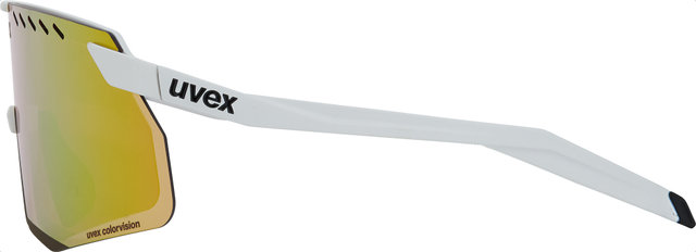 uvex lunettes de sport pace stage S CV - white matt/mirror yellow