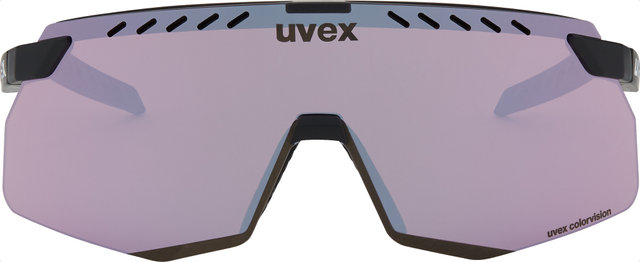 uvex lunettes de sport pace stage S CV - black mat/mirror pink