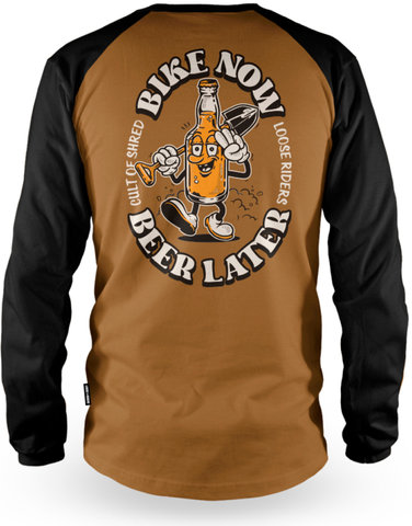 Loose Riders Bike Now Beer Later LS Jersey - bike now rust raglan/M